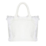 EffeK Borsa Mare con Logo Bianca per Bambine