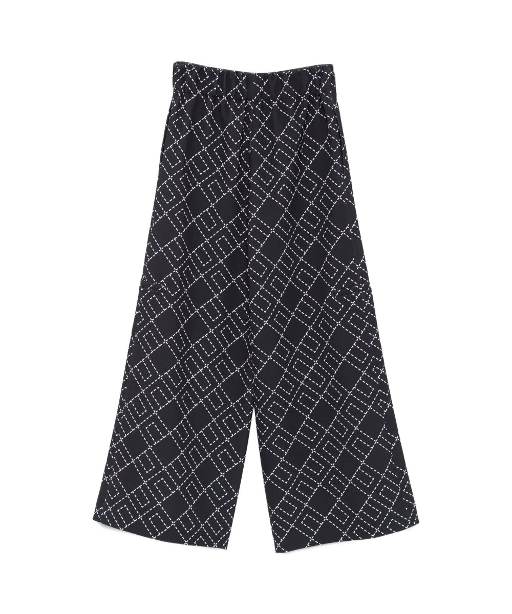 Elisabetta Franchi La Mia Bambina Pantaloni Neri con Logo Geometrico per Bambine