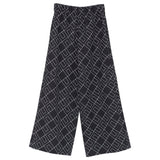 Elisabetta Franchi La Mia Bambina Pantaloni Neri con Logo Geometrico per Bambine