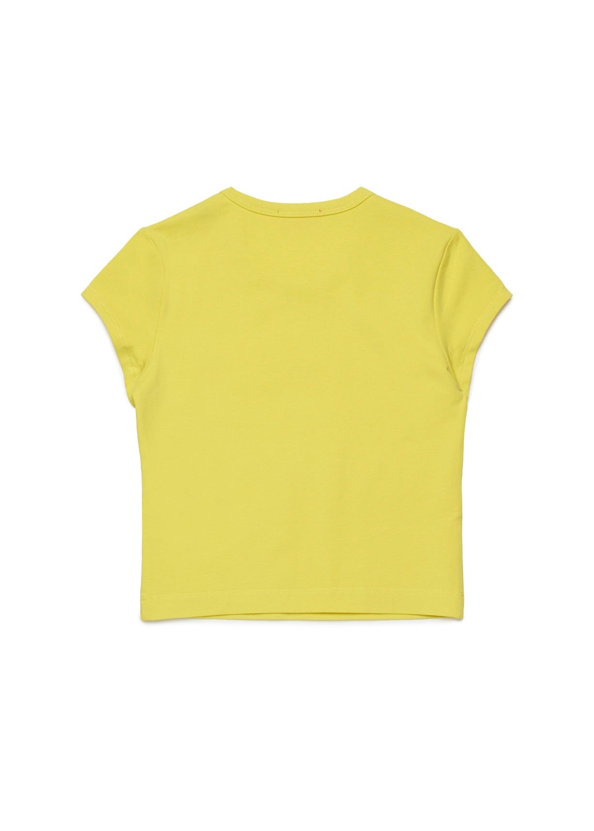 Diesel Kids T-Shirt Gialla con Logo Oval D per Bambine
