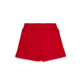 Dsquared2 Kids Short Rosso in Felpa con Logo per Neonati
