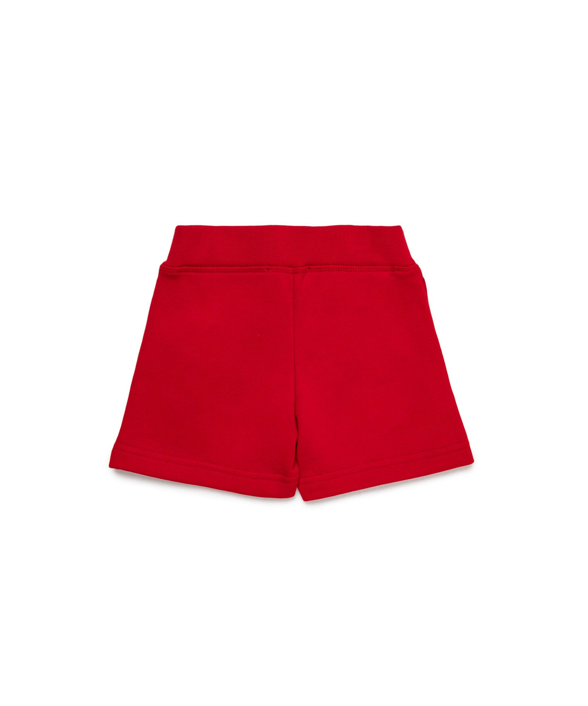 Dsquared2 Kids Short Rosso in Felpa con Logo per Neonati