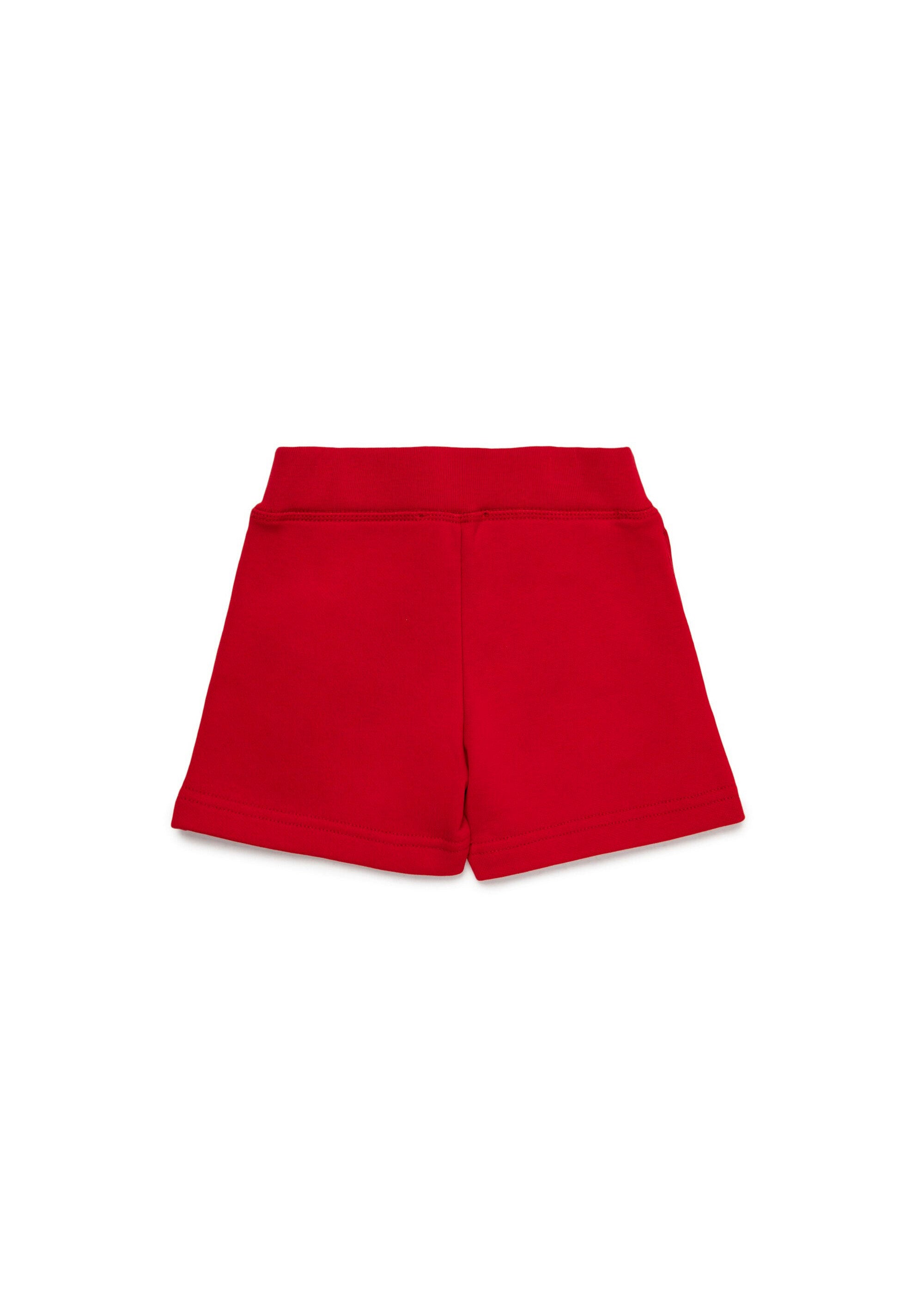 Dsquared2 Kids Short Rosso in Felpa con Logo per Neonati