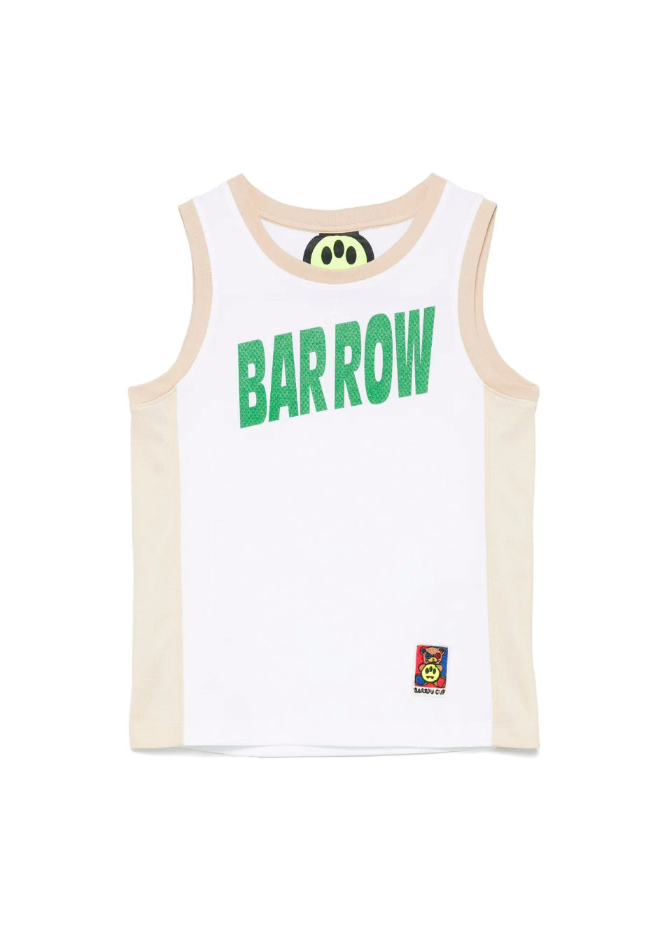 Barrow Kids Canotta Bianca/Beige con Logo per Bambini