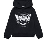 Dsquared2 Kids Felpa con Cappuccio nera per Bambino
