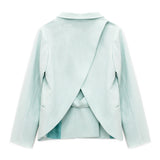 Vicolo Giacca Verde Acqua per Bambine