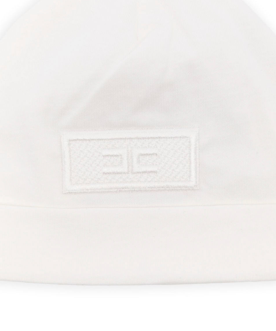 Elisabetta Franchi La Mia Bambina Cappelllo Panna con Logo per Neonate