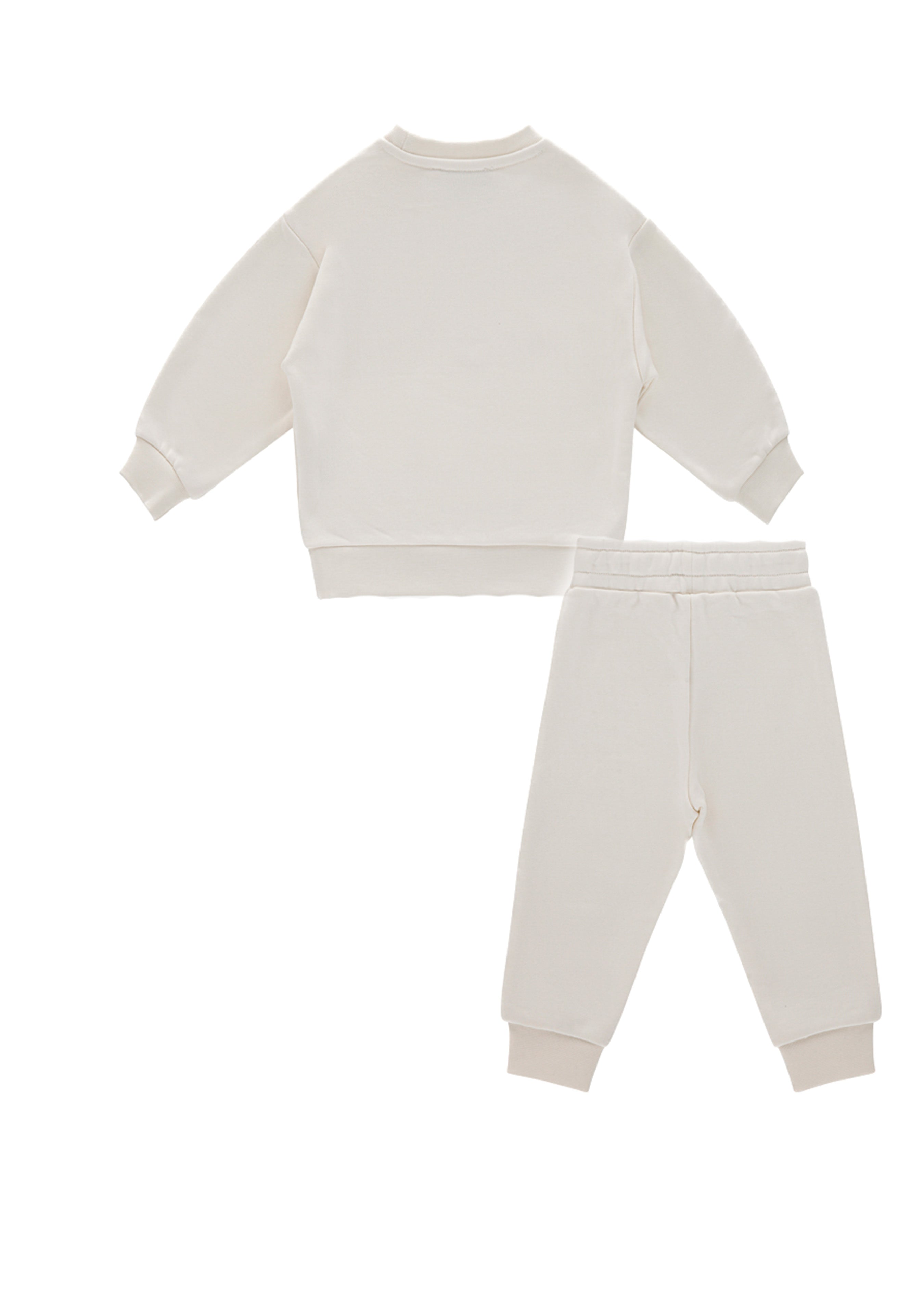 Iceberg Kids Completo Felpa con Pantaloni Bianchi per Neonati (retro)