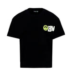 Barrow Kids T-Shirt Nera Girocollo Stampa Retro per Bambini