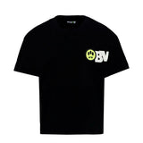 Barrow Kids T-Shirt Nera Girocollo Stampa Retro per Bambini