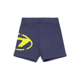 Diesel Kids Short Blu in Felpa con Logo per Neonati