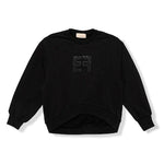 Elisabetta Franchi La Mia Bambina Felpa Nera Girocollo con Logo per Bambine