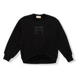 Elisabetta Franchi La Mia Bambina Felpa Nera Girocollo con Logo per Bambine