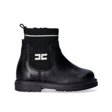 Elisabetta Franchi La Mia Bambina Stivaletto Nero con Logo per Bambine