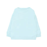 Moschino Kids Felpa Girocollo Celeste con Logo per Neonati