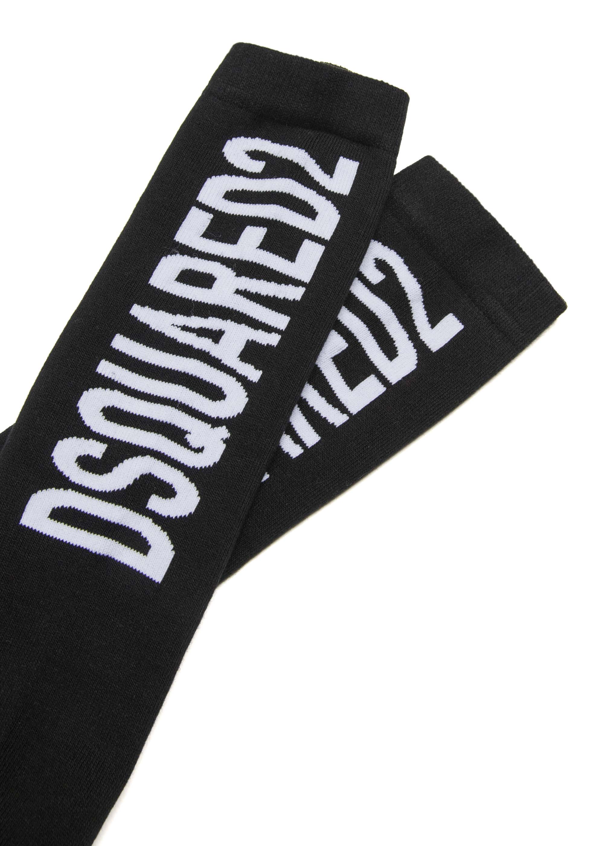 Dsquared2 Kids Calzino Nero con Logo per Bambini