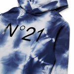N°21 Kids Felpa con Cappuccio Tie Dye per Bambini