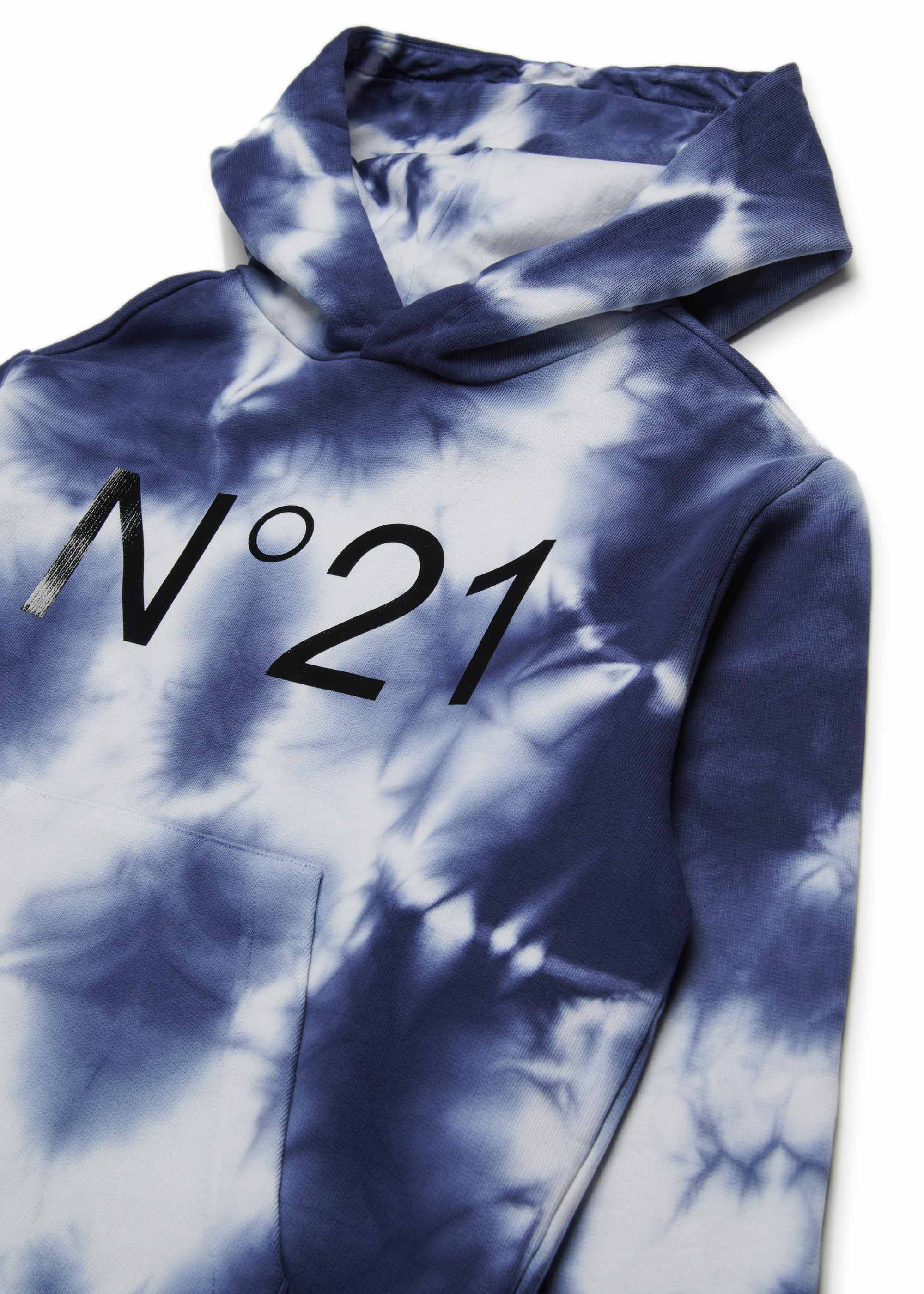 N°21 Kids Felpa con Cappuccio Tie Dye per Bambini