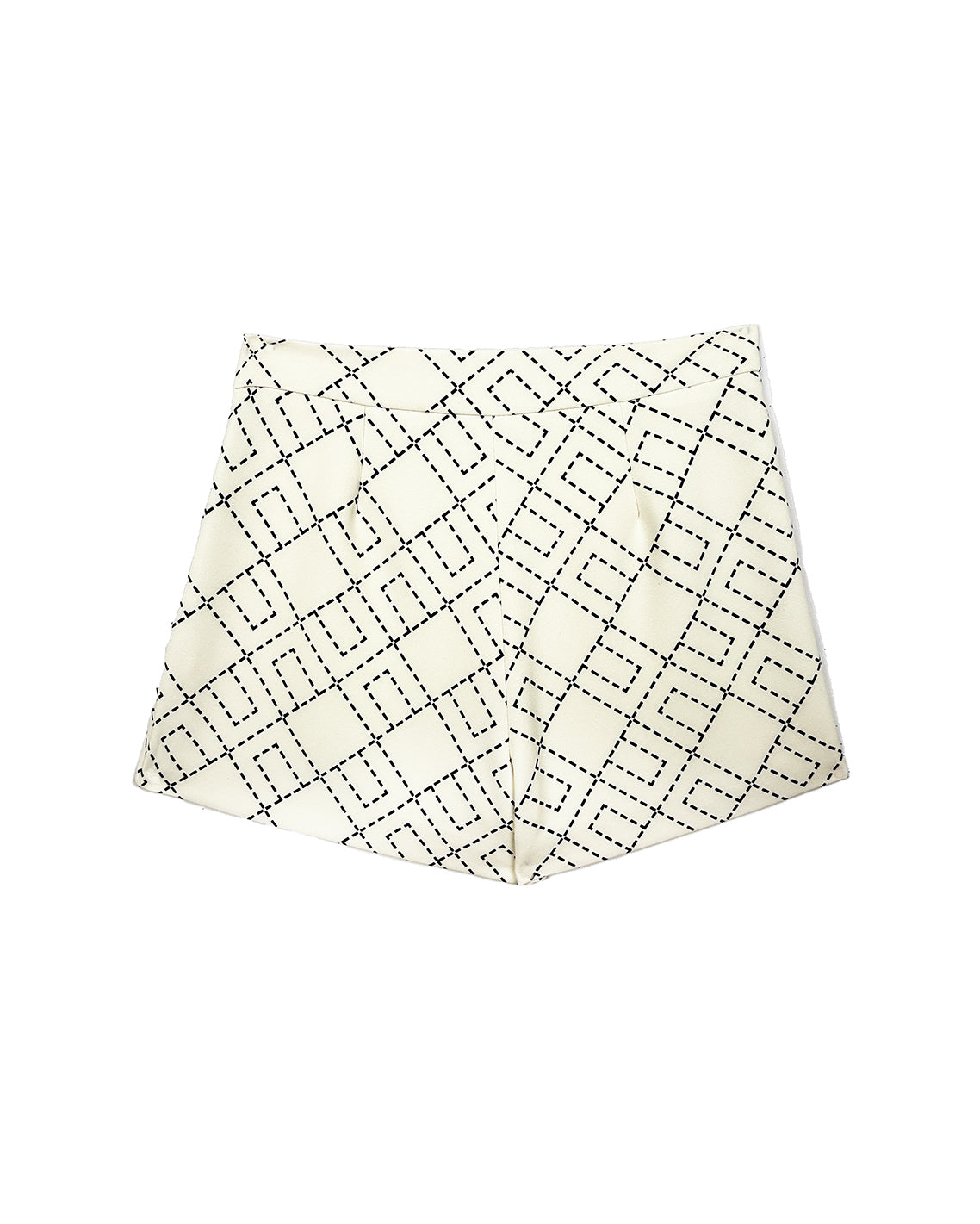 Elisabetta Franchi La Mia Bambina Shorts Panna con Logo Geometrico per Bambine