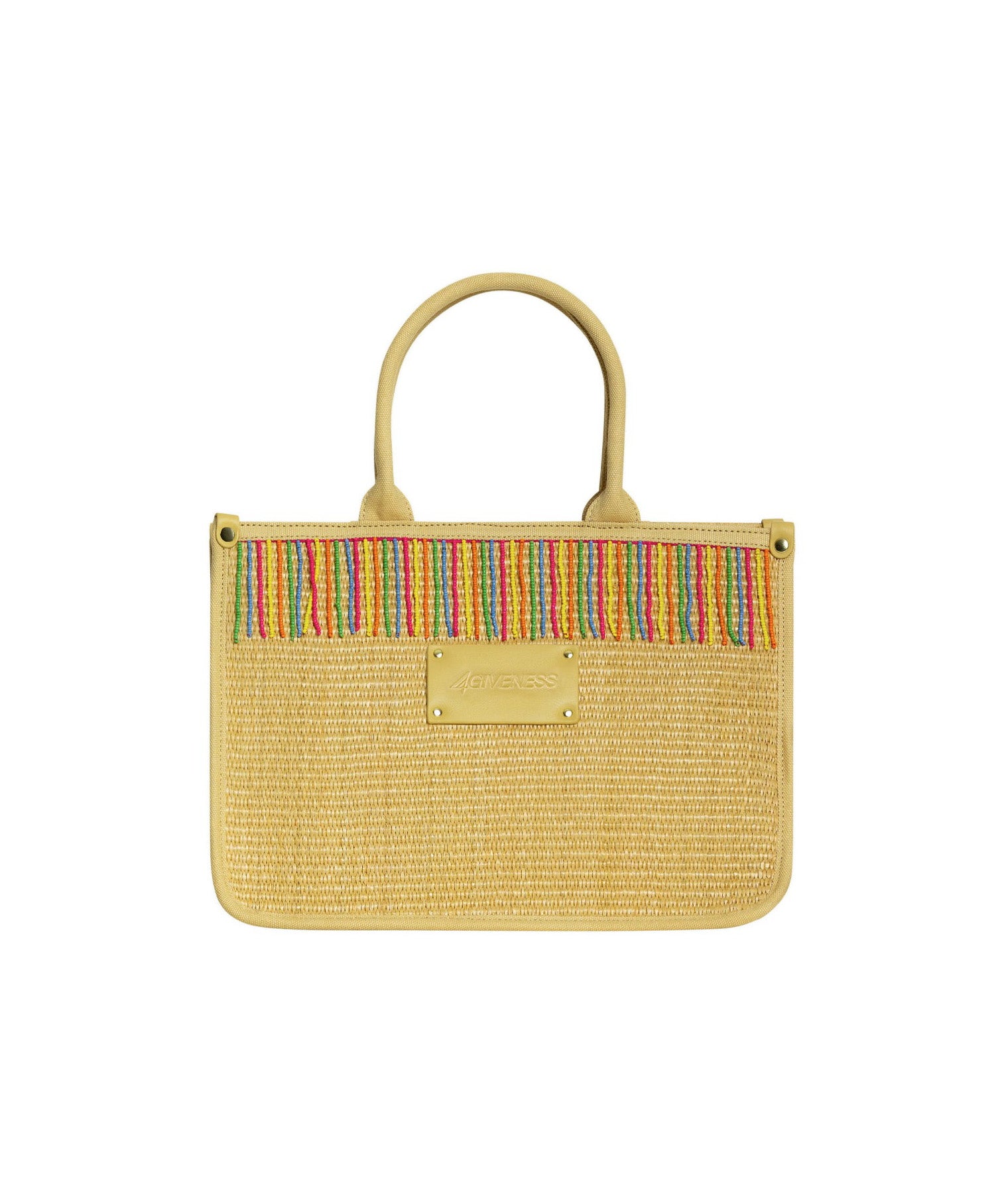 4Giveness Borsa a Mano in Paglia per Bambine