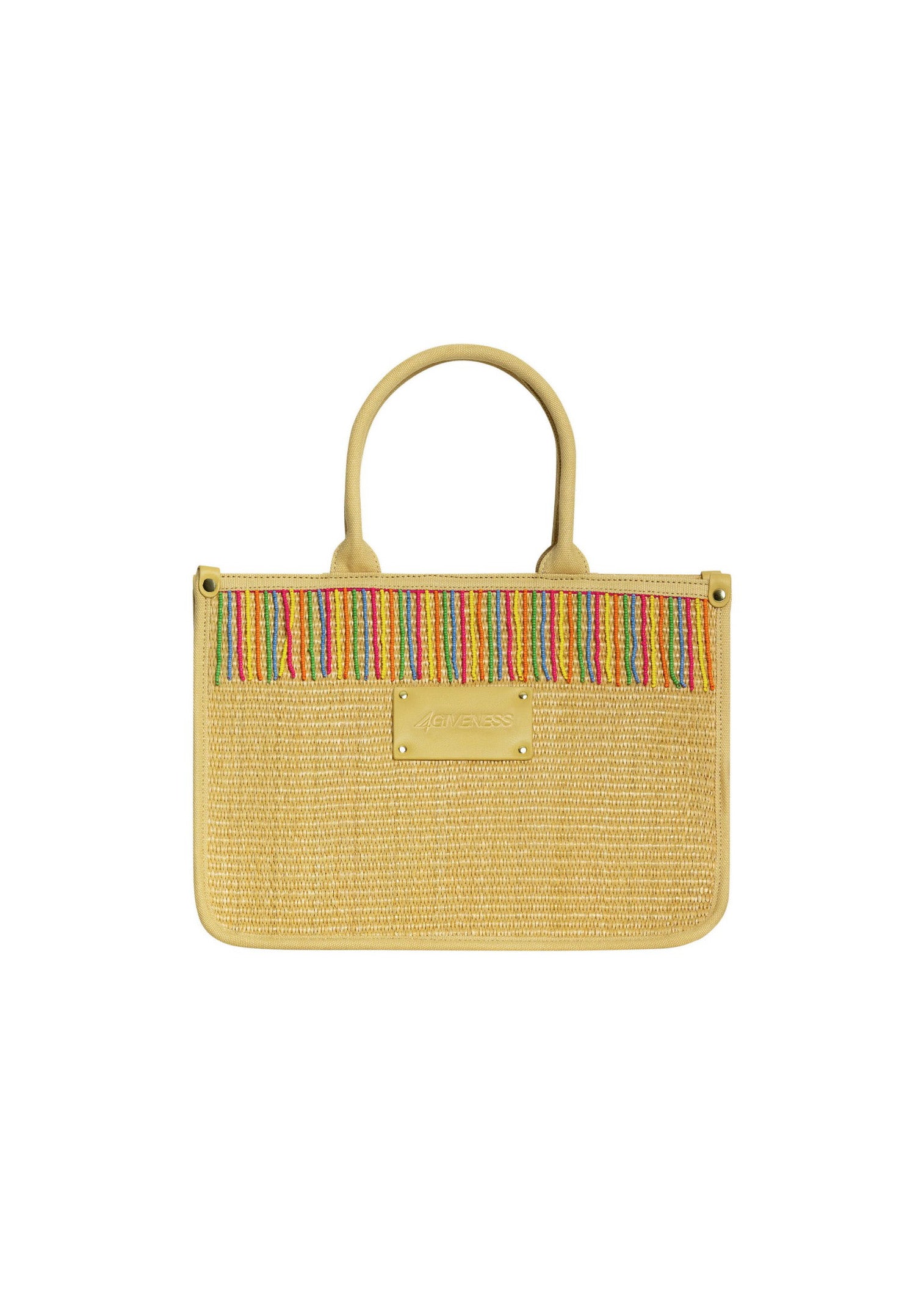 4Giveness Borsa a Mano in Paglia per Bambine