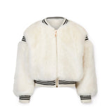 Twinset Kids Bomber in Eco-Pelliccia per Bambine