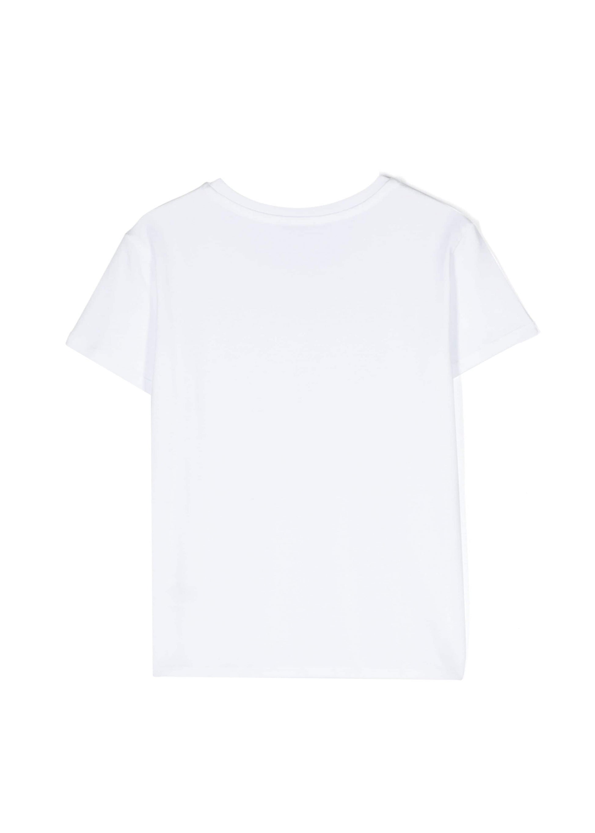 Pinko Kids T-shirt Bianca con Decorazione Cristalli