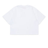 Diesel Kids T-Shirt Bianca Boxy con Oval D per Bambine (retro)