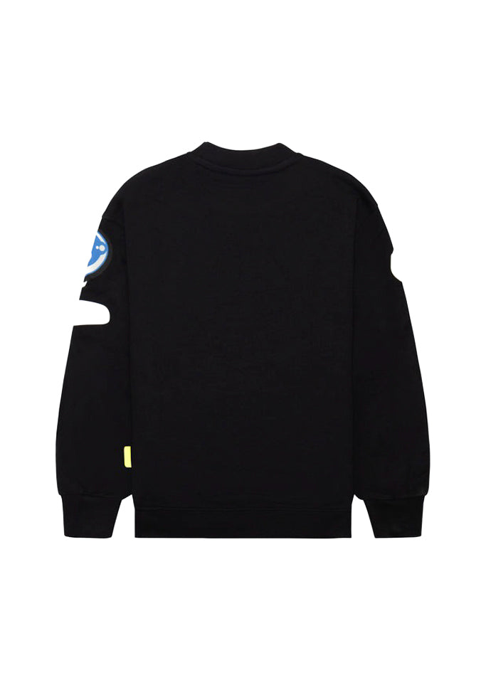 Barrow Kids Felpa Nera con Stampa Logo per Bambini