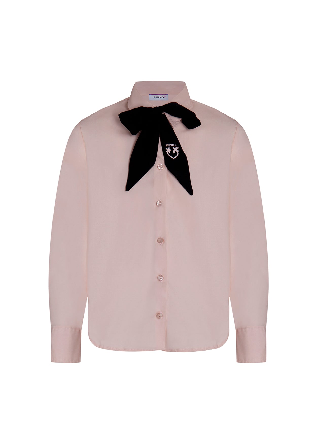 Pinko Kids Camicia Rosa con Fiocco per Bambine
