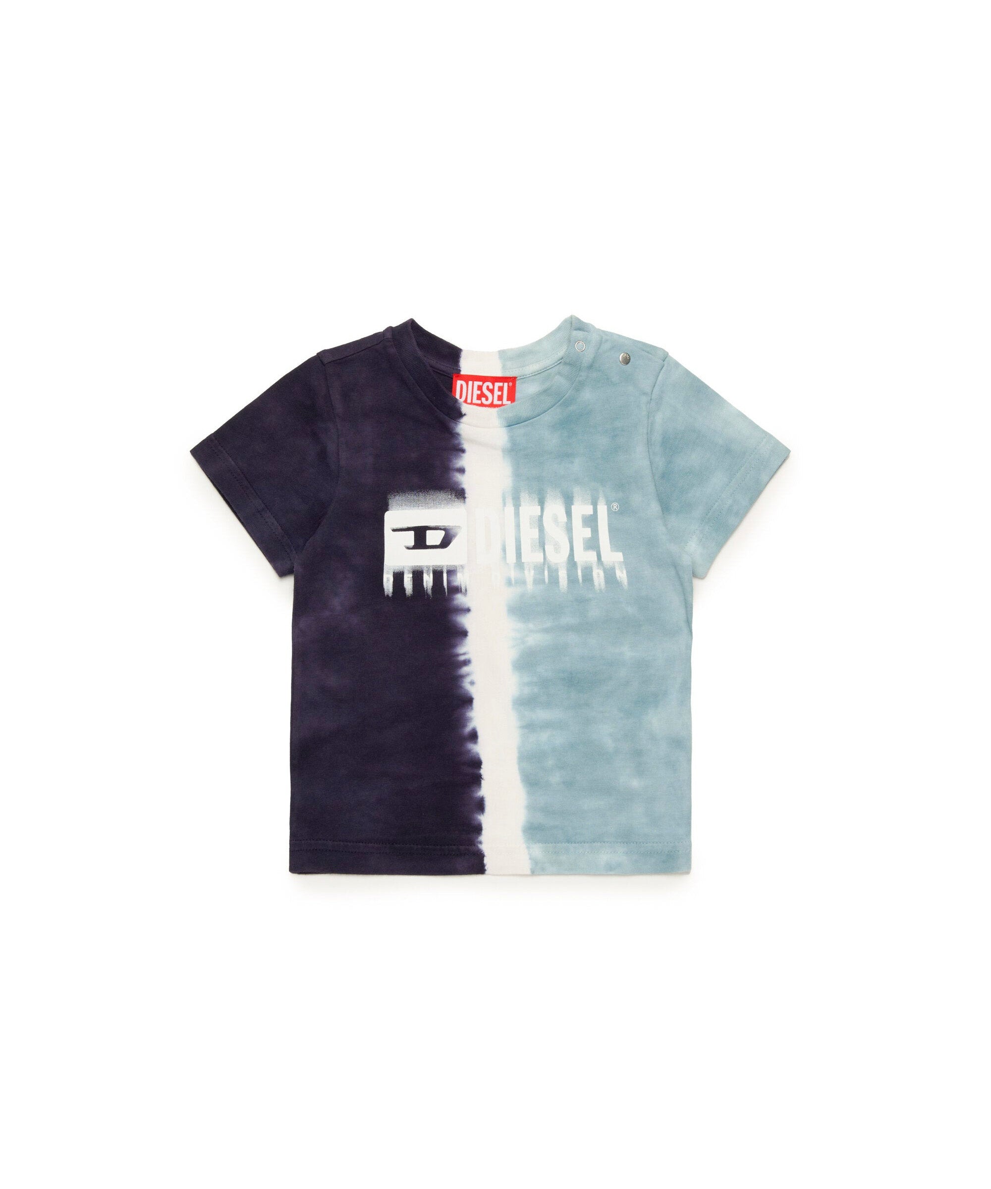 Diesel Kids T-shirt Effetto Sfumato con Logo per Neonati