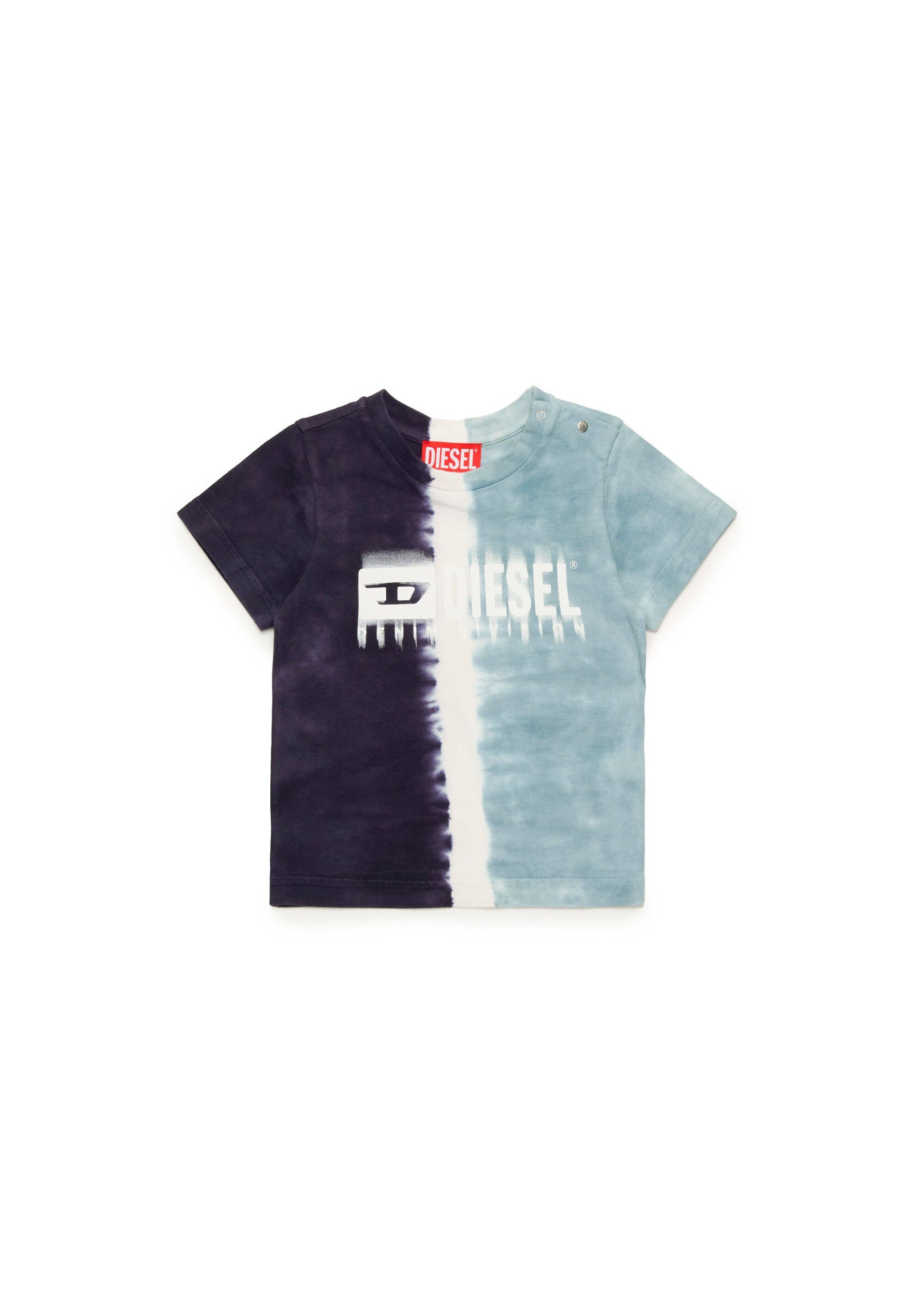 Diesel Kids T-shirt Effetto Sfumato con Logo per Neonati