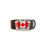 Dsquared2 Kids Cintura Marrone Canadian Buckle per Bambini