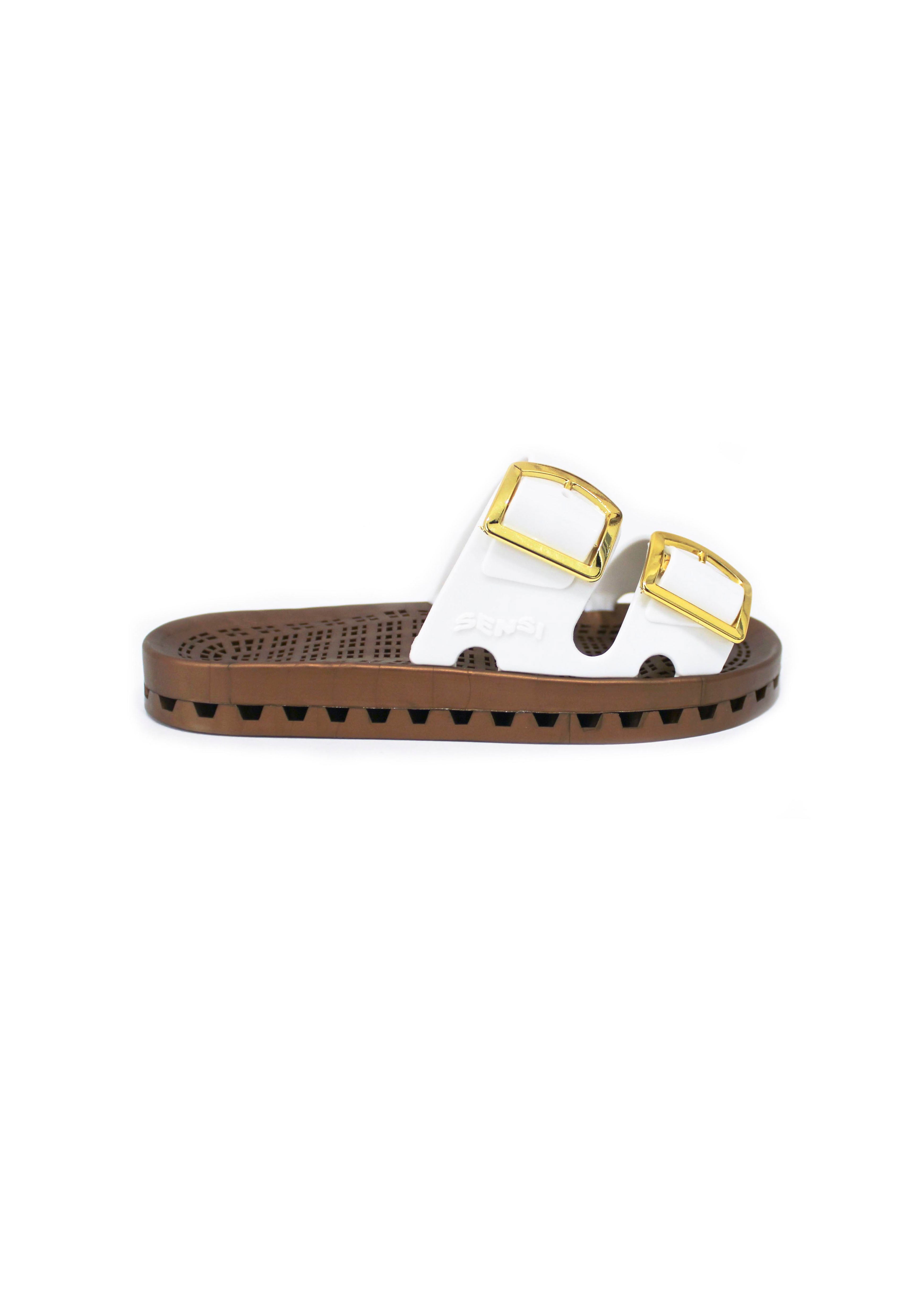 Sensi Kids Prestige Sandalo Bianco Doppia Fascia per Bambine