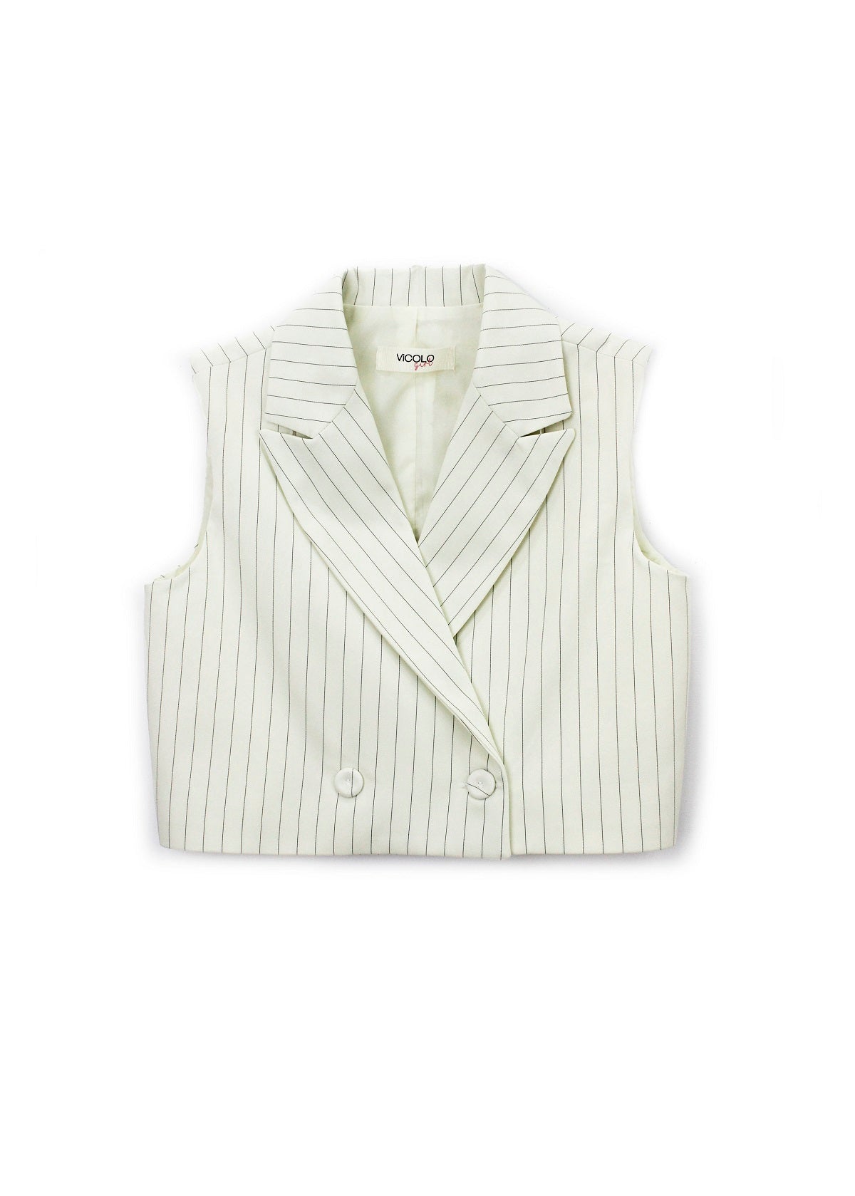 Vicolo Kids Gilet a Righe Vaniglia per Bambine