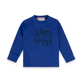 Paciotti Kids T-Shirt Blue a Maniche Lunghe con Bottoni Apertura Spalla per Neonati