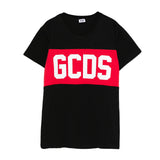 GCDS Kids T-shirt Nera con Banda Logo