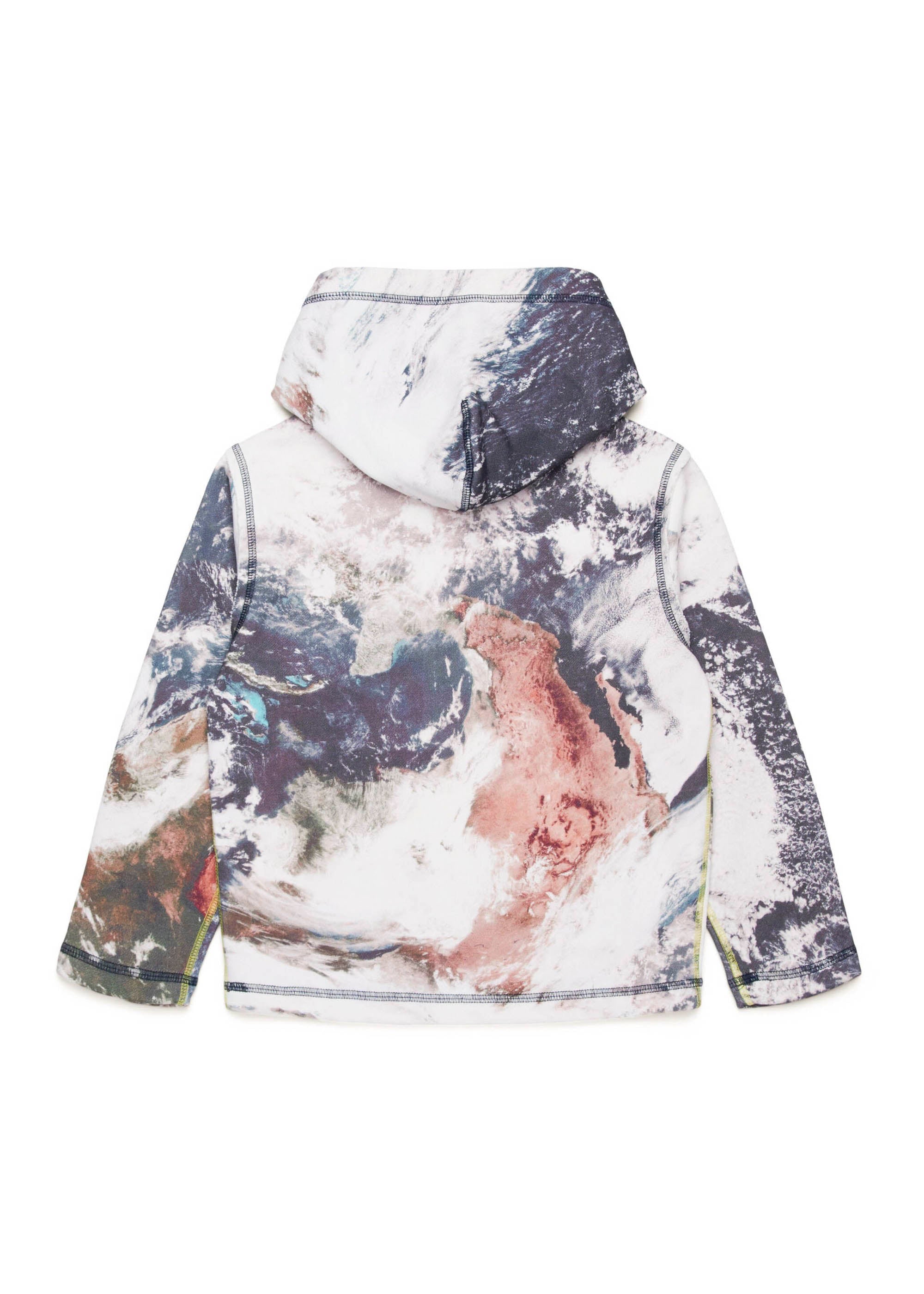 Diesel Kids Felpa con Cappuccio con Stampa per Bambini (retro)