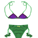 Costume 4Giveness Verde Glitter 2 Pezzi Bambina