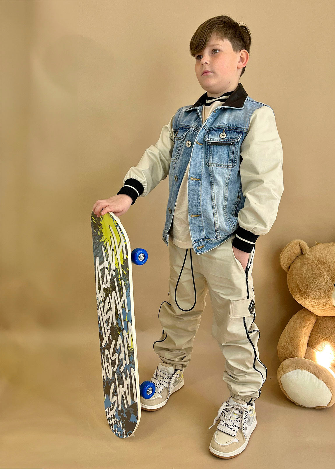 Yes London Giubbino Jeans e Tessuto per Bambini