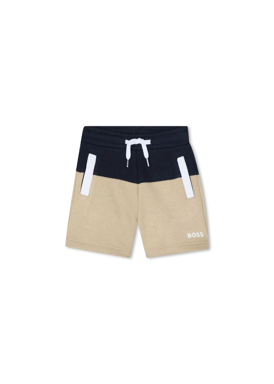 Boss Kids Bermuda Beige/Blu con Logo per Bambini