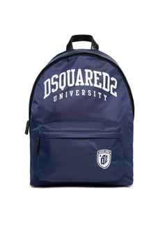 Dsquared2 Kids Zaino Blu con Stampa per Bambini