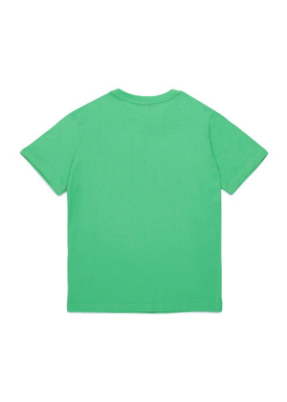 Diesel Kids T-shirt Verde Puffy Print per Bambini