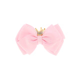 Angel's Face Kids Fermaglio per Capelli Pink Bow con Corona per Bambine