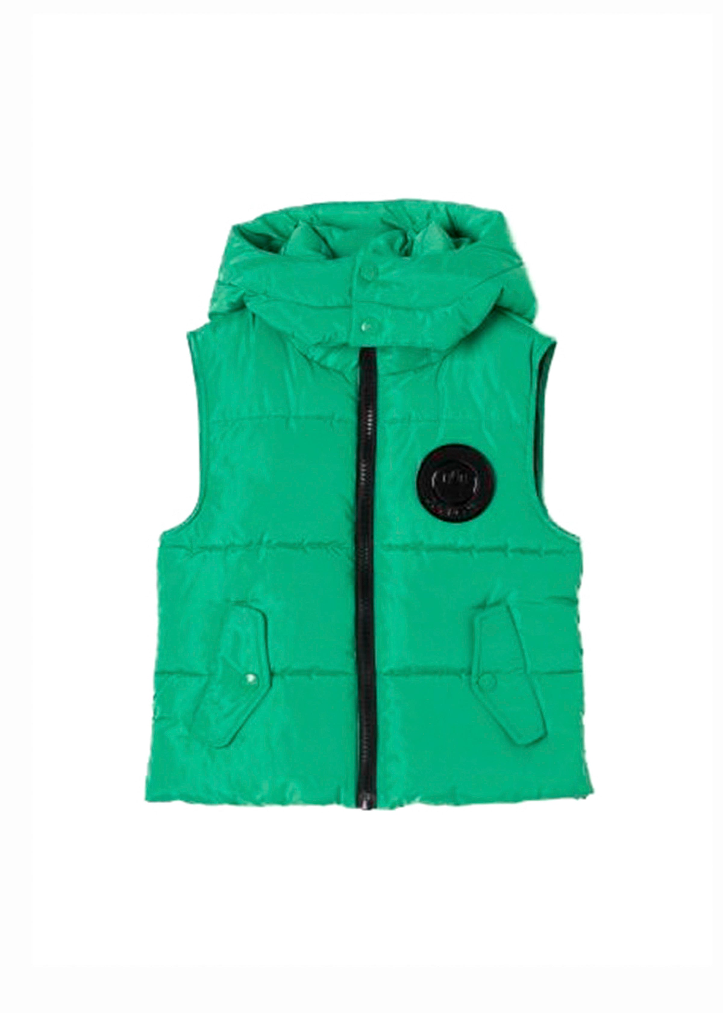 Barrow Kids Giubbino Gilet Verde con Cappuccio per Bambini