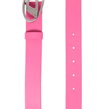Diesel Kids Fuchsia Leather Belt with Oval D Logo