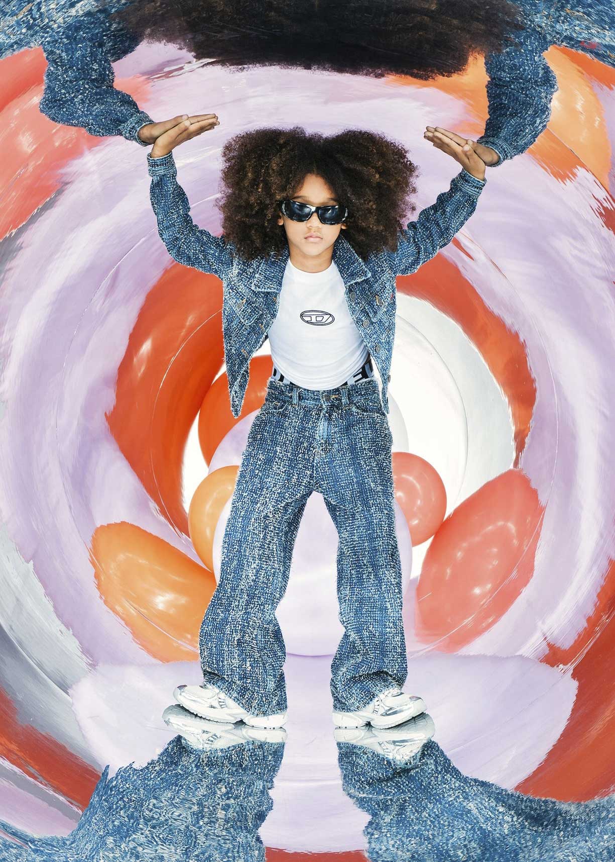 Diesel Kids Pantaloni Bouclé - D-Argjx Denim per Bambine