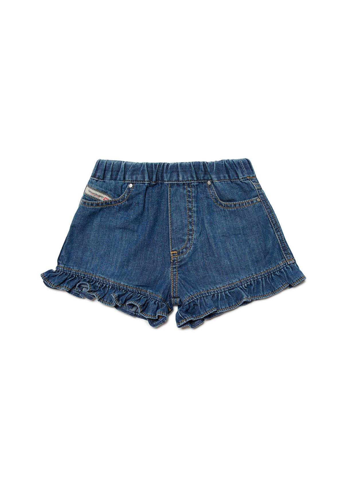 Diesel Kids Short di Jeans per Neonate frontale