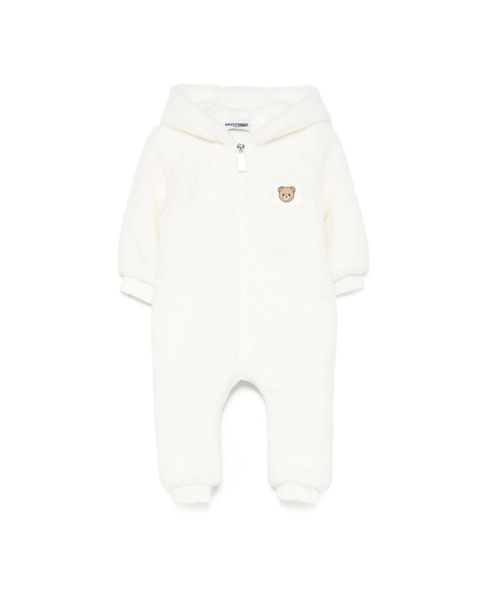 Moschino Kids Tutina Teddy Panna per Neonati