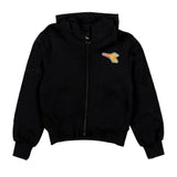Diadora Kids Black Sweatshirt with Logo Print for Children